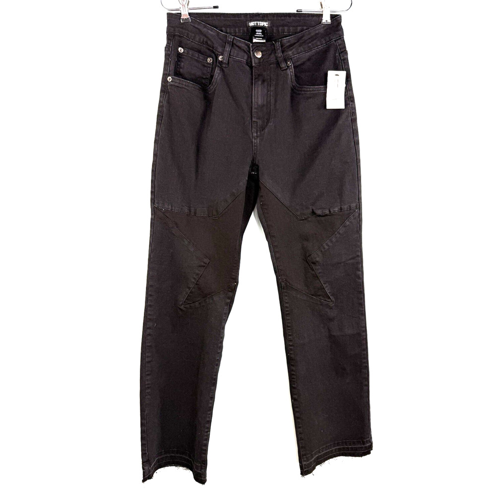 Hot Topic Mens Slim Fit Star Pant Jeans Black 28 x 32 NEW Straight Leg Goth